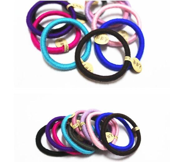 Wholesale Korean-style headwear, high-elasticity, seamless, high-quality hair bands, hair strings, rubber bands, woolen hair bands, 2-yuan store Specification image