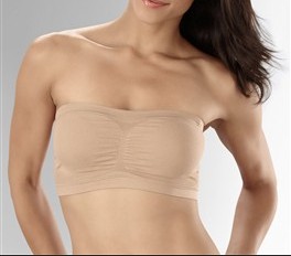 BANDEAU BRA 双层加胸垫一字文胸抹胸