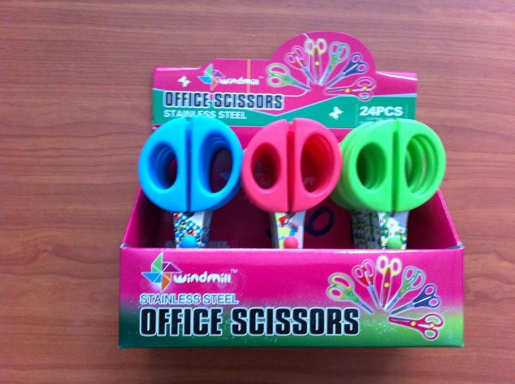 Office and study scissors, cultural supplies, student scissors, 5-inch office scissors, 5-inch stationery scissors Specification drawing