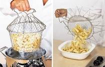 Chef Basket stainless steel folding basket TV Fried basket
