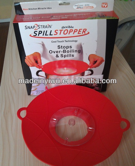 silicone spill stopper lid
