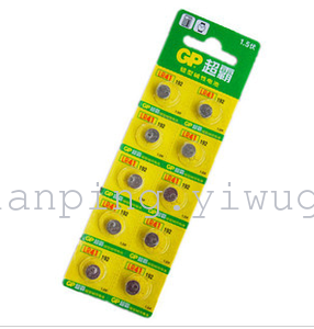 GP超霸LR41 GP192 L736 AG3 392 RW37 V384 1.5V纽扣电池