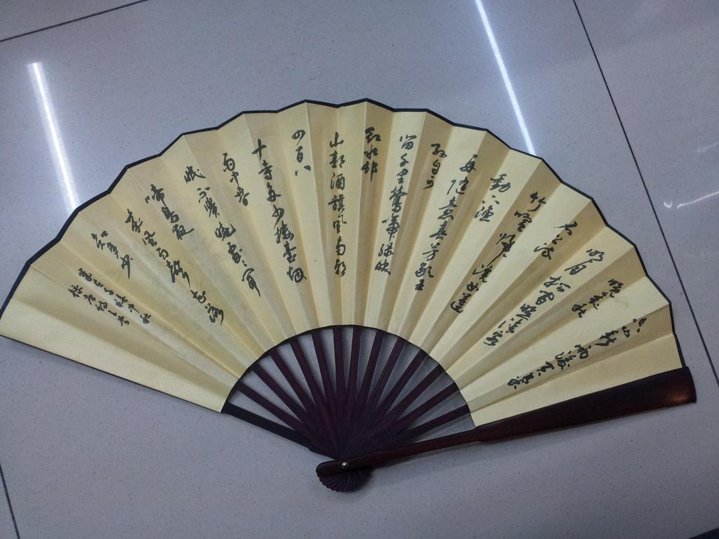 印花绢布折扇 10寸折扇产品图