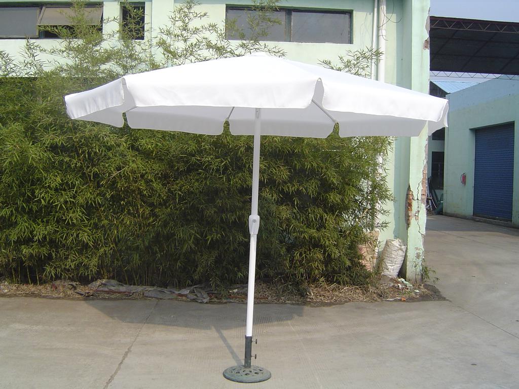 A 300-cm hand-cranked umbrella for the courtyard