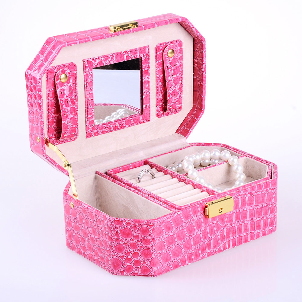 GUANYA Leather octagonal Jewelry Box, Leather ring storage Box, jewelry box