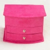 GUANYA Velvet small fan-shaped jewelry box, three-layer drawer type jewelry box details Picture