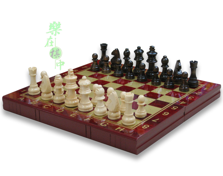 精工艺木制国际象棋书本型国际象棋 三合一国际象棋 CHESS