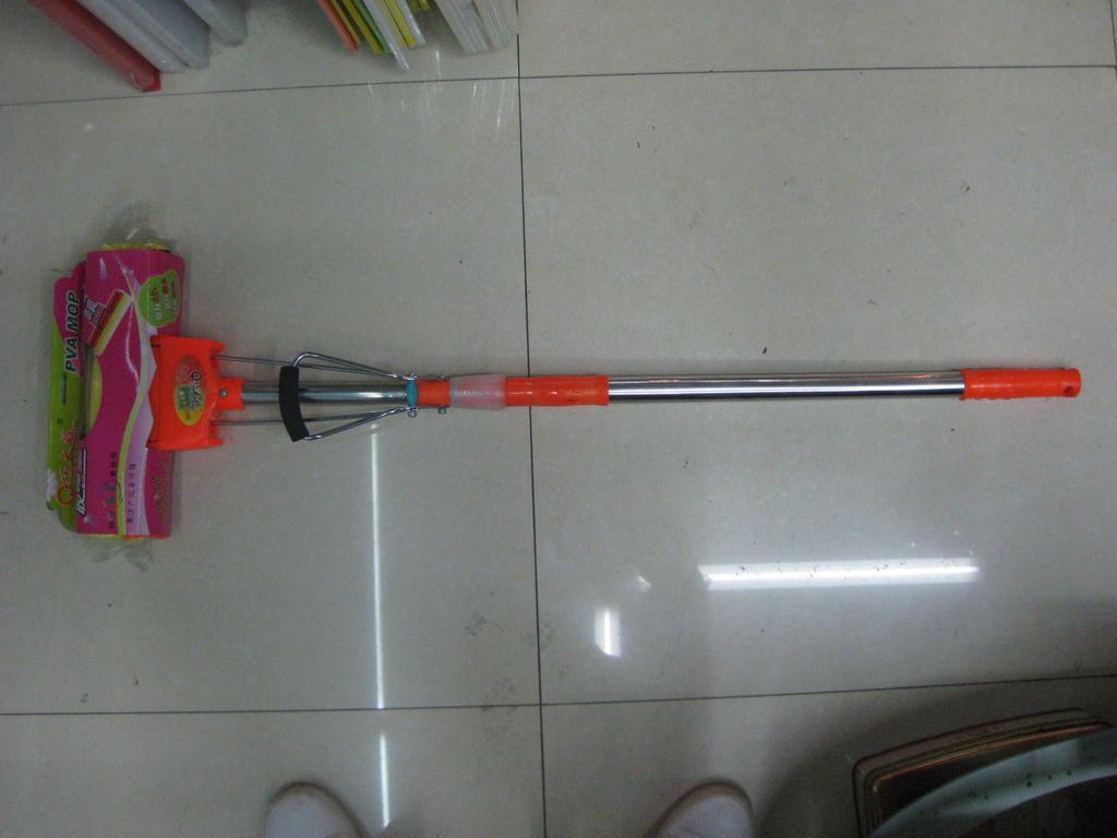 Stainless steel telescopic double row collodion mop mop