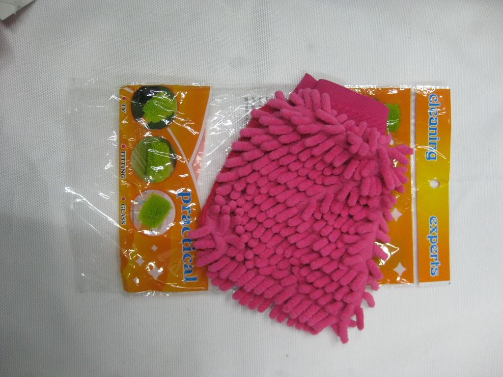 雪尼尔单面手套清洁布 洗车手套擦车手套