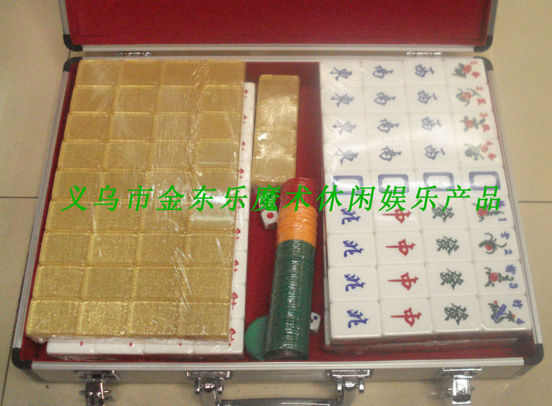 Mahjong Crystal Mahjong Aluminum boxed mahjong 38# Mahjong manufacturers direct mahjong brands