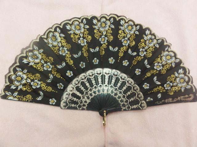 Chinese Wind Hot Gold Fan Totem Mixed Color 7~8 details Picture