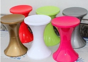时尚家居用品可拆装塑料圆凳彩色休闲凳折叠凳子细节图