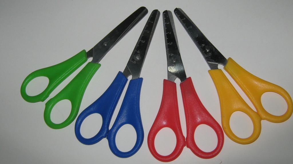 Office scissors, office knives and scissors 2010-2 5-inch spring scissors full figure