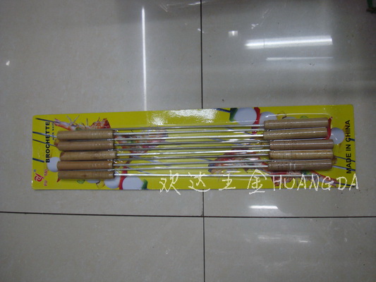 10PC吸卡木柄方针，烧烤针，烧烤用具