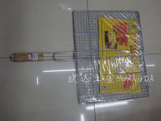 扁柄大号网丝，烧烤夹，烧烤架