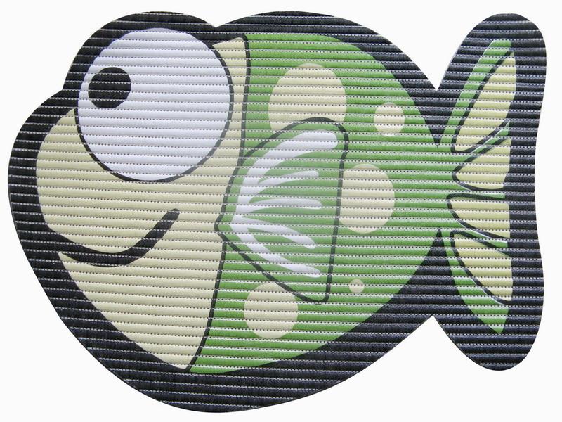 Cartoon Pvc Walleye Non-Slip Mat Bathroom Non-Slip Mat Bath Mat Soft Rubber Floor Mat Specification drawing
