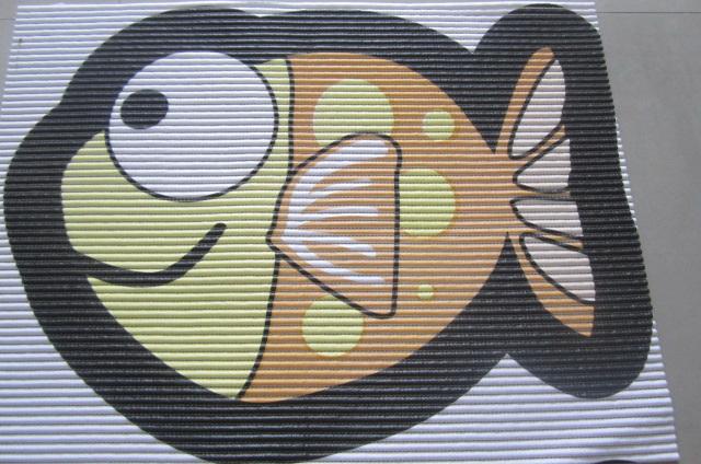 Cartoon Pvc Walleye Non-Slip Mat Bathroom Non-Slip Mat Bath Mat Soft Rubber Floor Mat