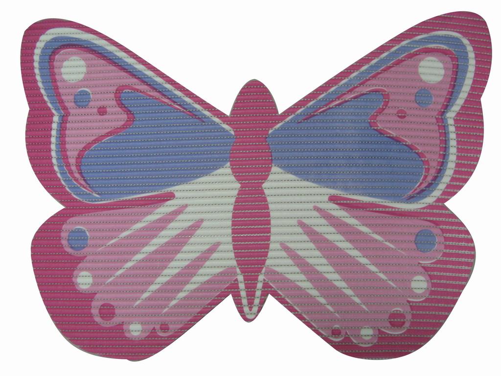 Cartoon Pvc Butterfly Non-Slip Mat Bathroom Non-Slip Mat Bath Mat Soft Rubber Floor Mat Specification drawing