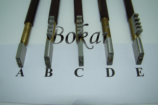 Diamond glass knife Red wood handle glass cutter Copper teeth glass cutter