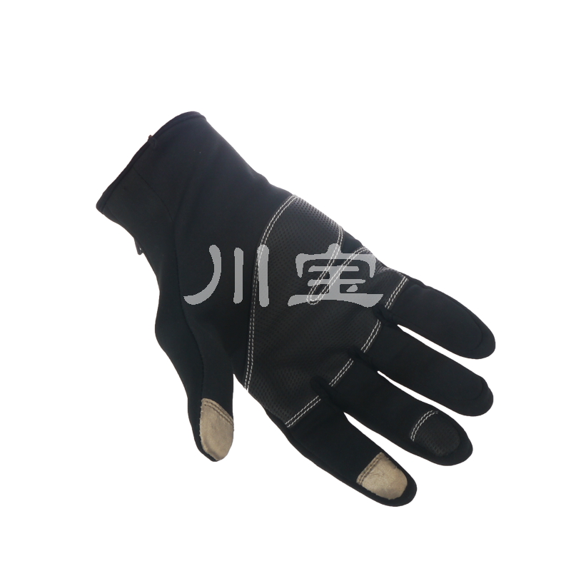 新款触摸屏潜水布手套、防水、川宝手套商行实用运动冰丝手套好用耐用手套详情图2