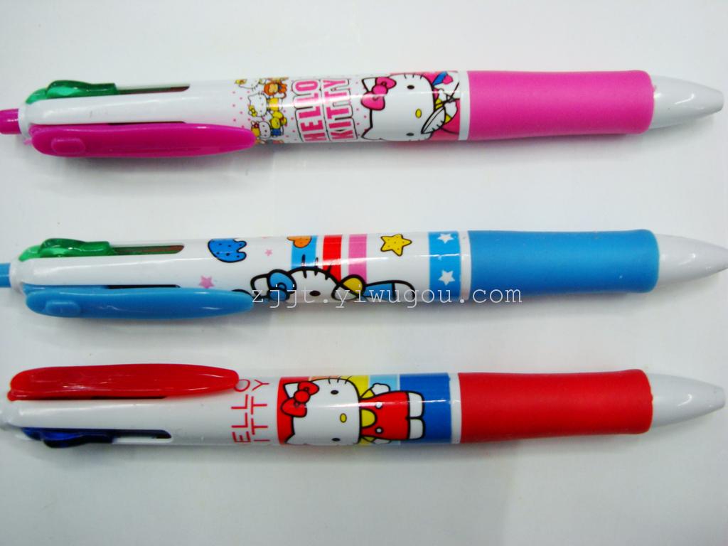 Cartoon four-color pen advertisement four-color pen new four-color pen