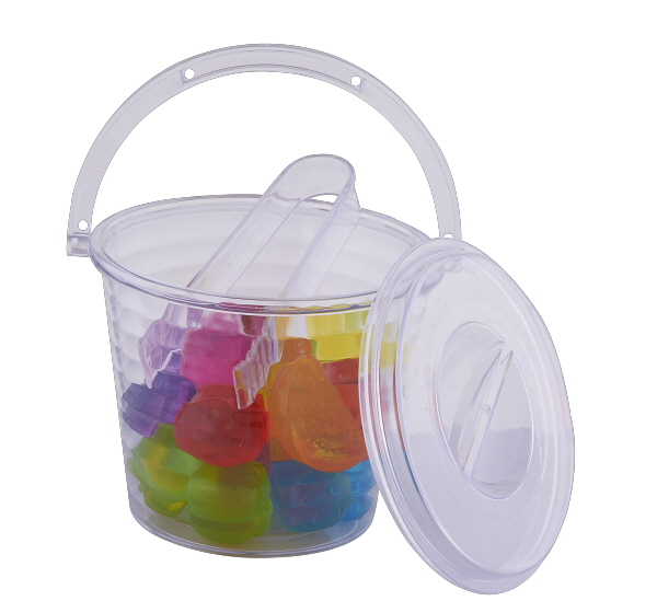 Crystal Ice Bucket Acrylic Ice Bucket Transparent Ice Bucket Plastic Ice Bucket Bar Special Ice Clip