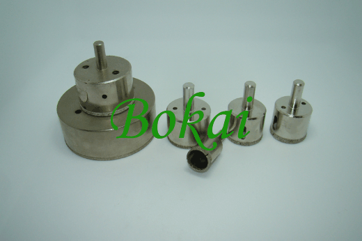 Glass hole opener electroplated bit drill