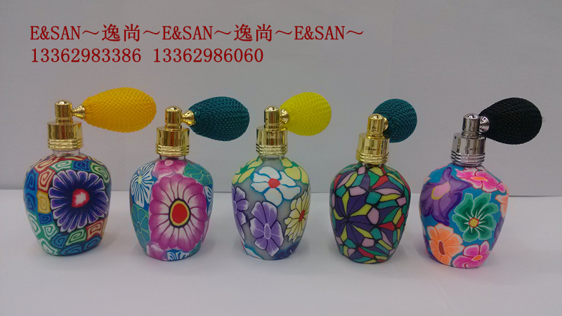 15ML圆酒坛全包软陶瓶/香水瓶/玻璃瓶/气囊瓶/空瓶子