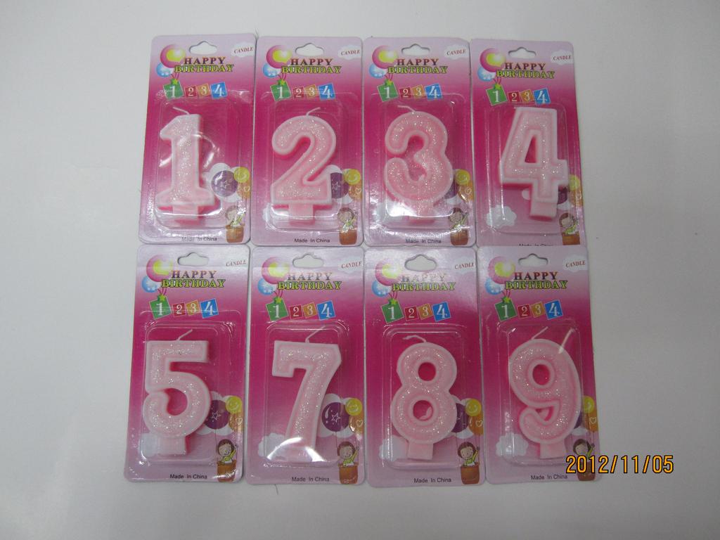 生日蛋糕数字蜡烛 单个PVC生日蜡烛字母蜡烛,数字蜡烛博韬蜡烛厂家直销2504