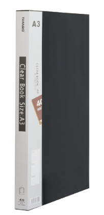 TRANBO full-standard 40-page A3 test paper storage bag with transparent inserts for organizing junior high school and primary school students' examination papers. Large-capacity information book available for customization