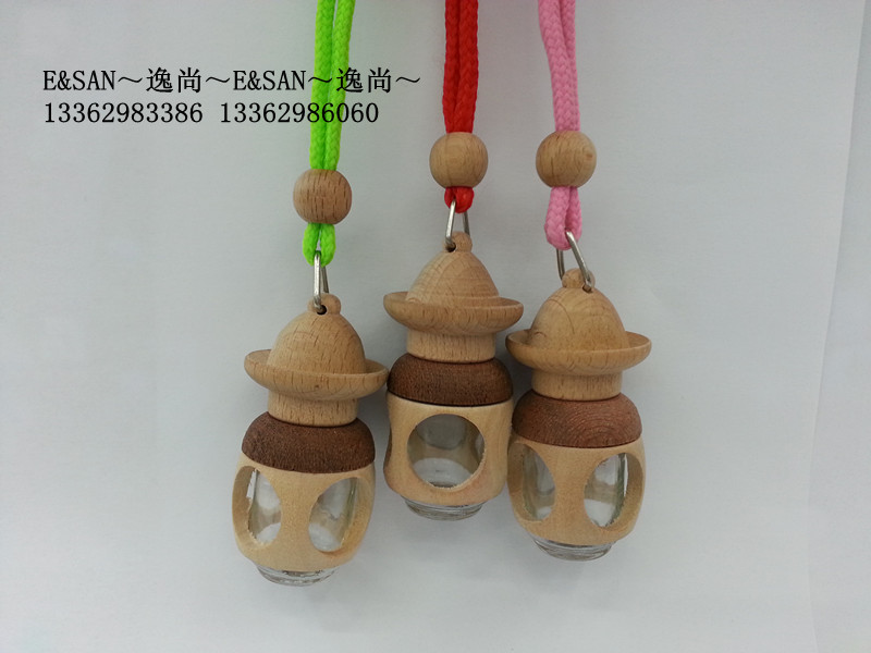 6ML小木房汽车挂件/香水瓶/玻璃瓶/空瓶子/木头挂件