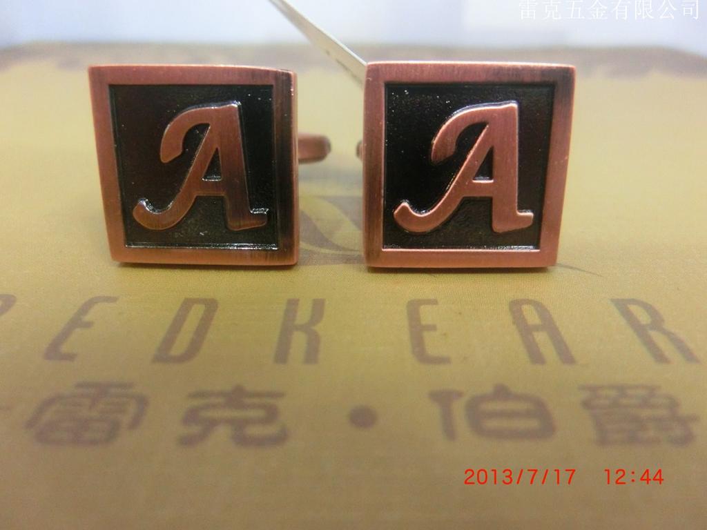Personalized aged letter cufflink accessories