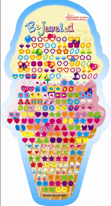 水晶造型耳贴贴纸