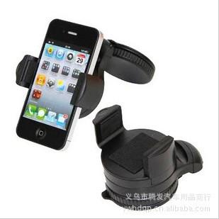 车载迷你手机支架360度旋转圆盘吸盘汽车通用手机架产品图