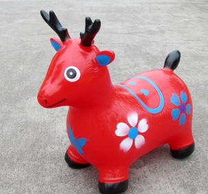 Children's music jumping deer jumping horse animal inflatable toy thicker adults can sit thumbnail