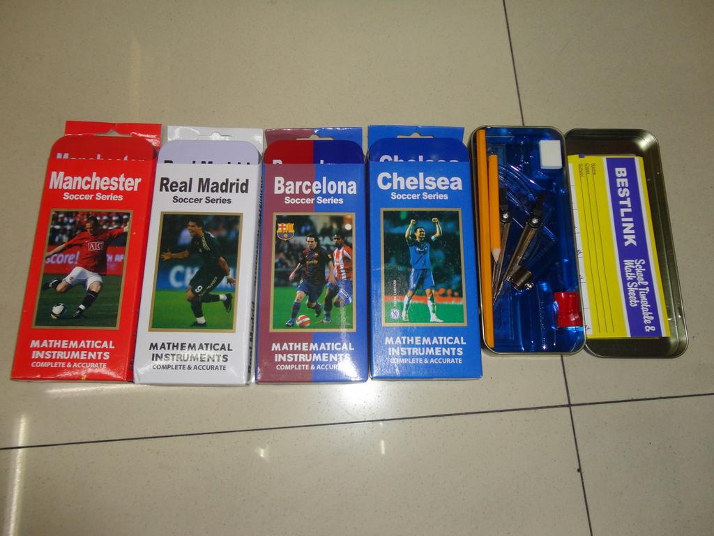 Pencil Case Set Football Mixed Pencil Case Set