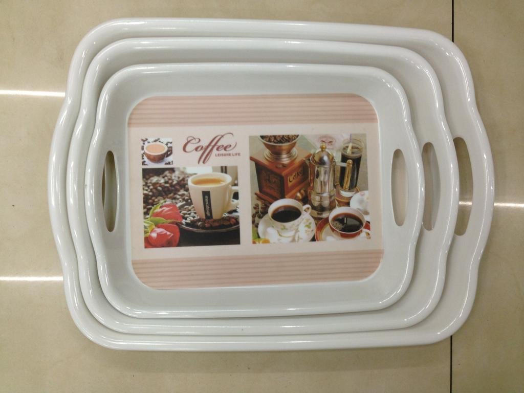 Melamine tray, double-ear tray