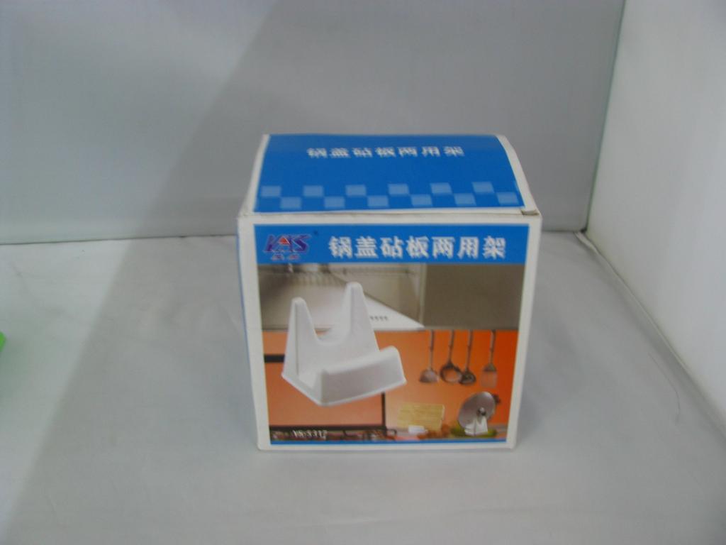 日本原装进口优质家居厨房用品 两用塑料锅盖架砧板架厨房置物架