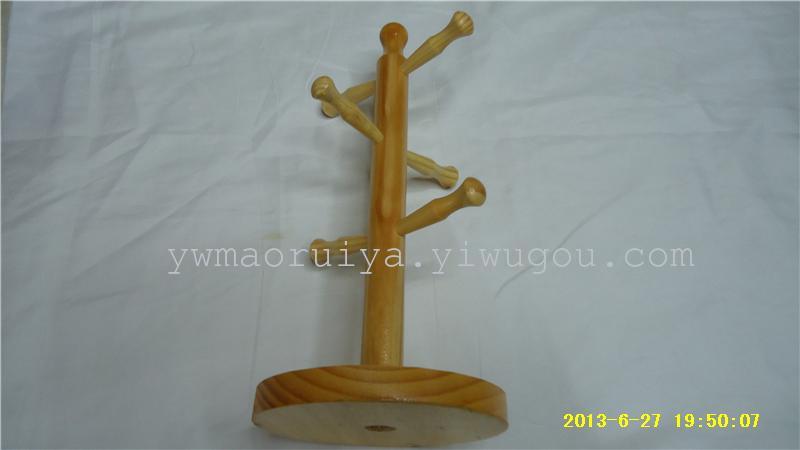 厂家直销圆棍杯架 木工艺杯架产品图