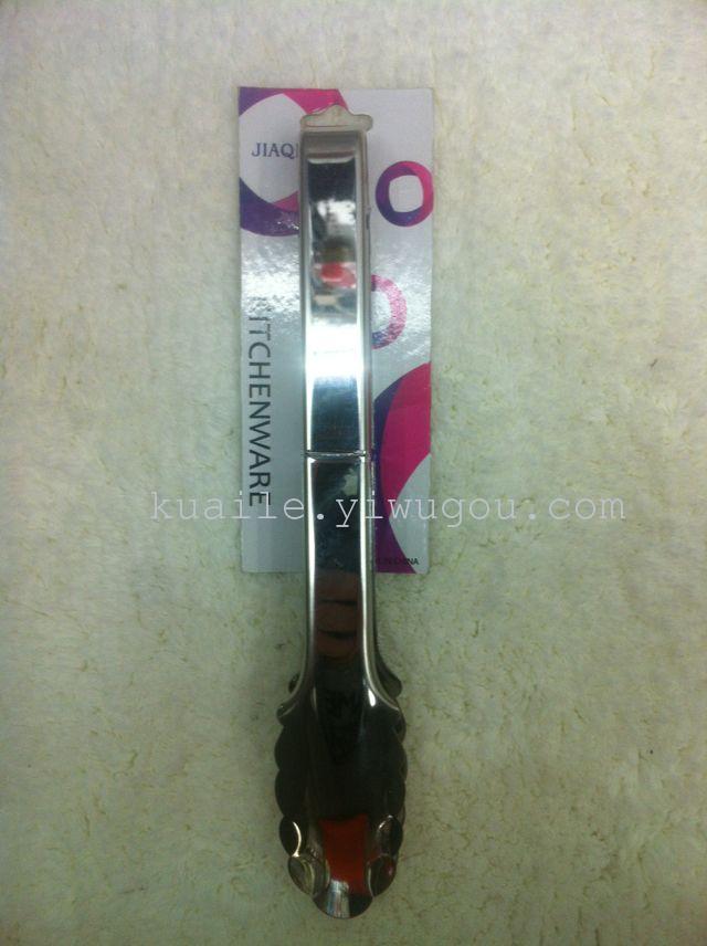 厂家直销 小巧便携 不锈钢镜光食品夹子 厂家批发