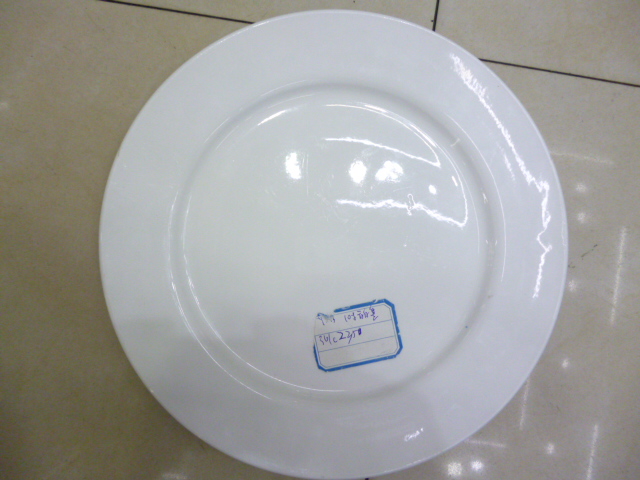 10 inches,25.5CM, white placenta round flat plate, ceramic flat plate for daily use