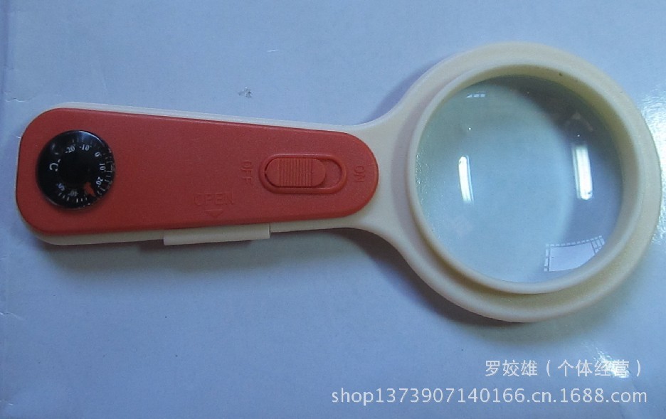 夕阳红放大镜 关爱老人 携带轻松方便 带LED灯 5倍放大镜