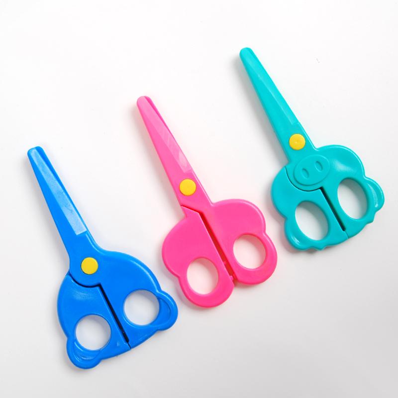 Office student scissors, paper-cutting scissors, all-plastic scissors, educational scissors, Yiwu scissors Specification drawing