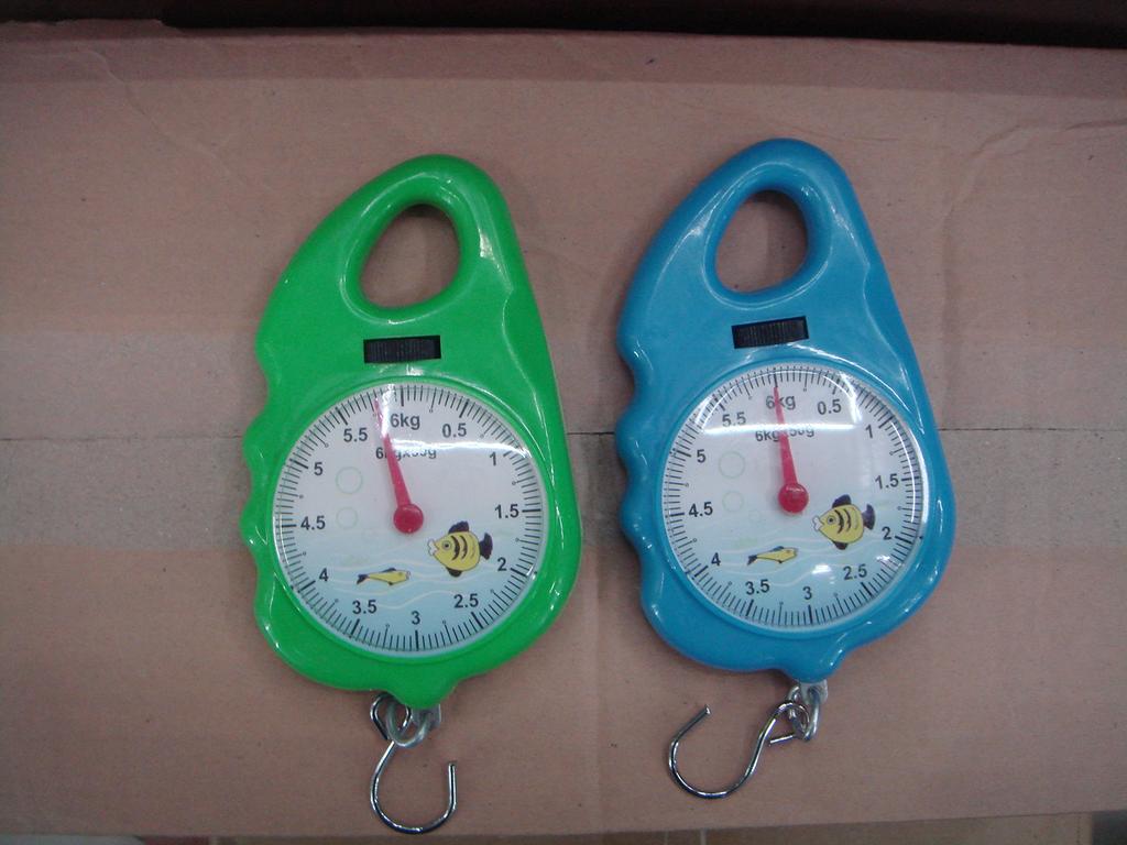 Mechanical pointer hand-held hook portable spring scale gift small scale pull rod spring kilogram hanging scale 6 kilograms