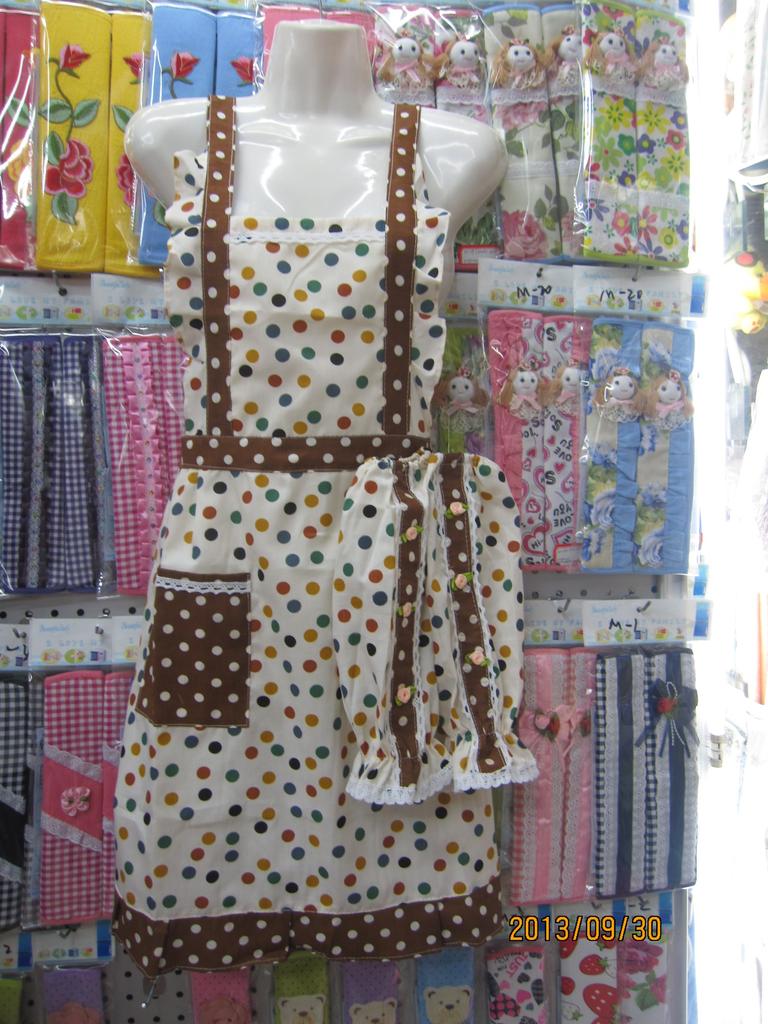 Self-Produced And Self-Marketed All-Cotton Korean Double Waterproof And Stain-Proof Princess Apron Cuff Set details Picture