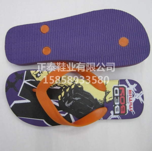 High-quality discounted new orange-printed rubber herringbone flip-flops for women Specification image
