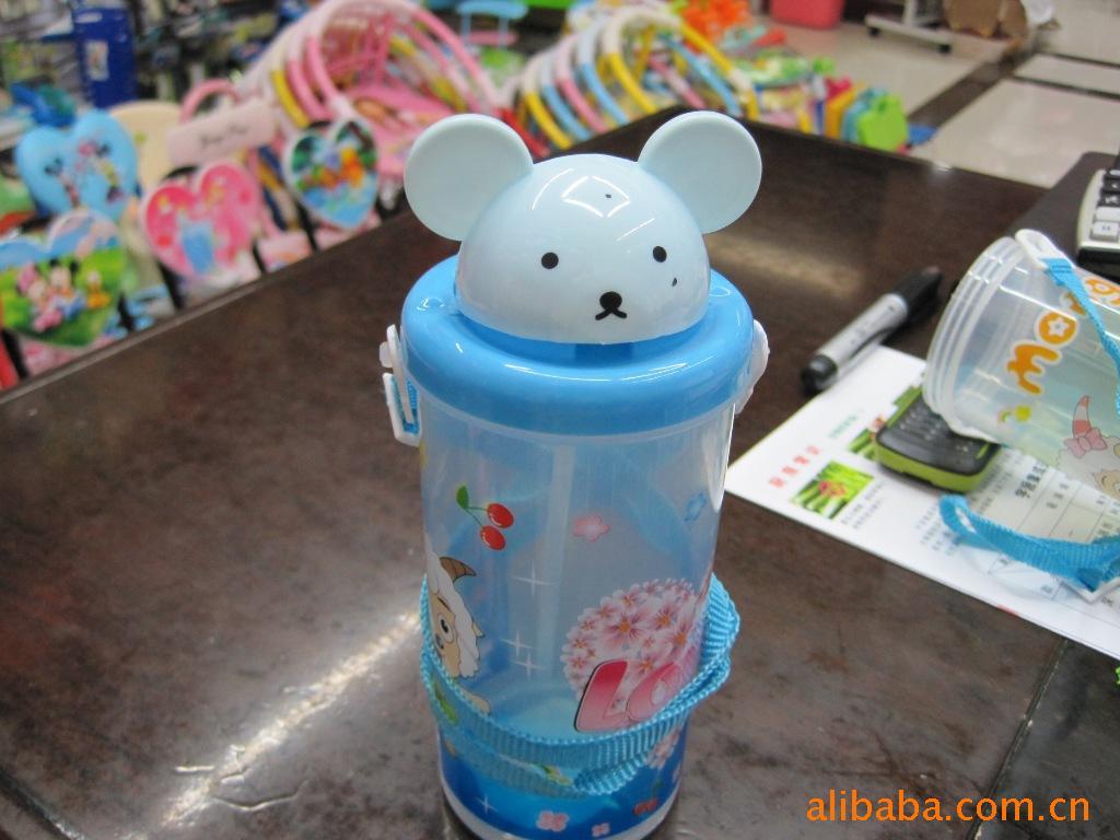 卡通杯 有盖吸管杯 宝宝杯安全卫生 儿童水壶 熊猫头