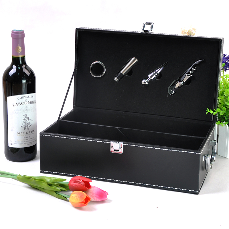 畅豪红酒皮盒 双支红酒盒 红酒礼盒 葡萄酒礼盒 红酒包装盒产品图