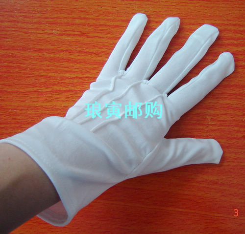 礼仪手套劳保手套工作防晒手套司仪手套三筋礼仪手套白手套