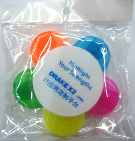 Highlighters wholesale two-head highlighters straight liquid valve highlighters 3-color five-color highlighters